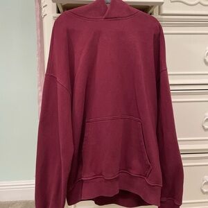 burgundy hoodie
